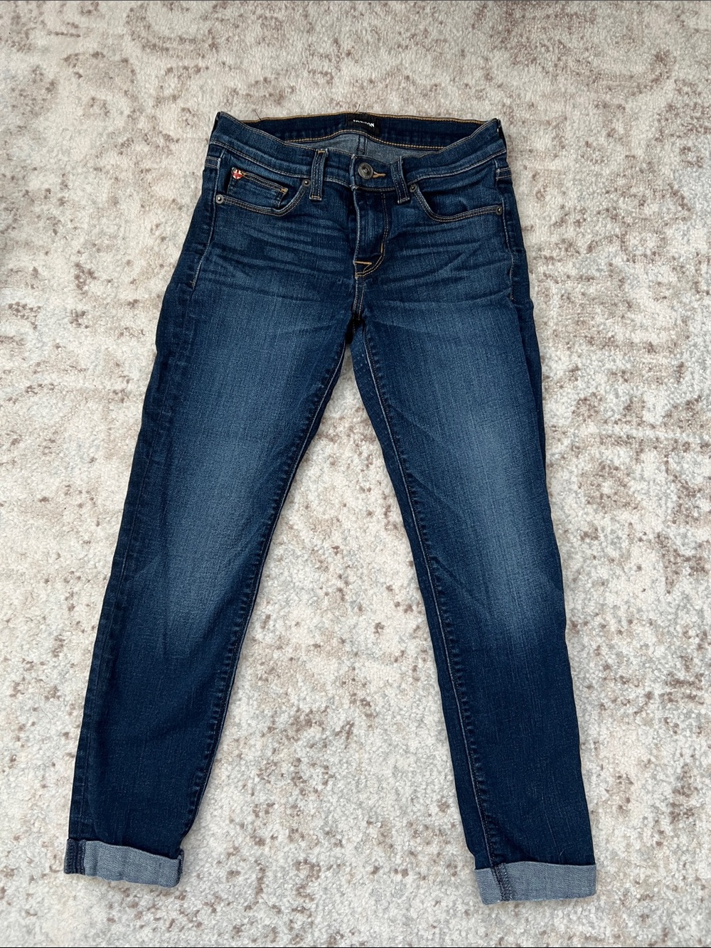 Hudson Jeans Dark Indigo Boyfriend Jeans